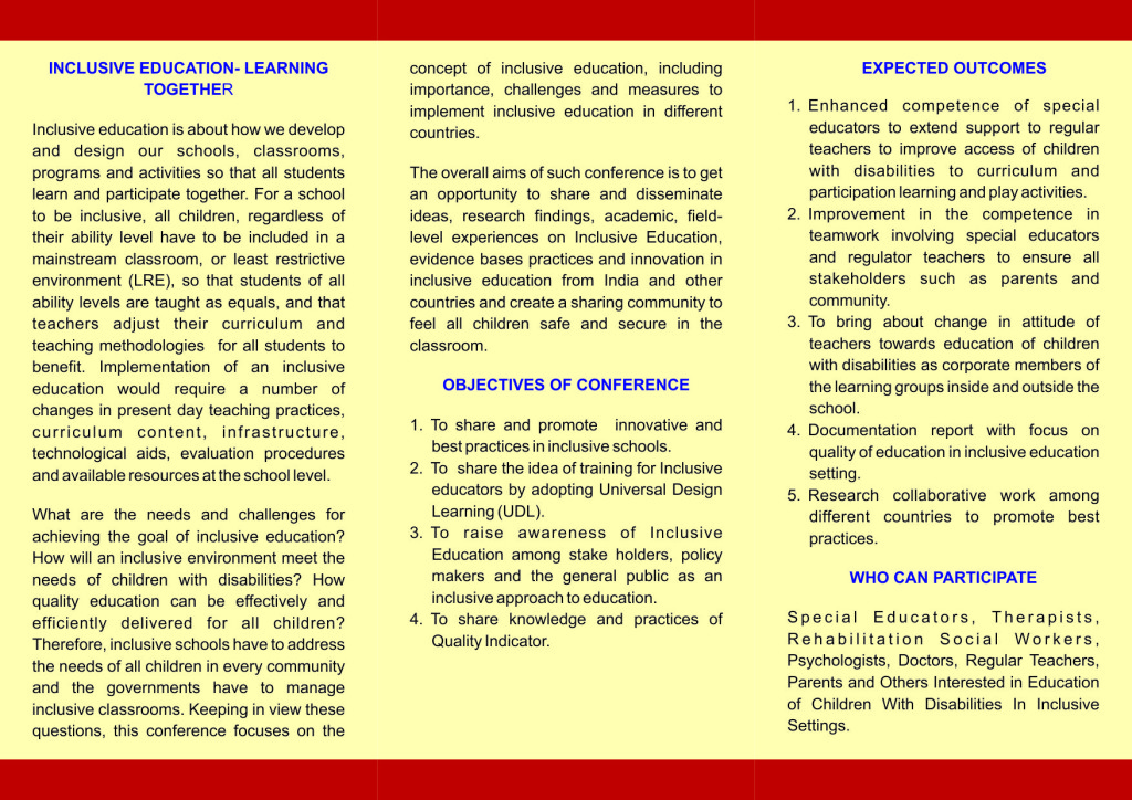 TISS Call for Papers : International conference on Inclusive Education