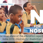 N for nose state of the education report for India 2019 children for disabilities