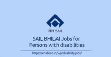 SAIL BHILAI Jobs for Persons with disabilities