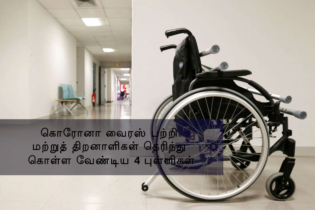 Coronavirus disease 2019 (COVID-19) - மாற்றுத்திறனாளிகளுக்கு பரிந்துரைக்கப்பட்டதை முடிந்தவரை நடைமுறையை அனுமதிப்பதன் மூலம் மத்திய, மாநில அரசுகள், முதலாளிகள், ஆசிரியர்கள், சுகாதாரப் பாதுகாப்பு வழங்குநர்கள், குடும்பங்கள் மற்றும் நண்பர்கள் உதவலாம்.