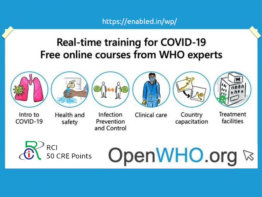 WHO Online Courses - RCI 50 CRE Points