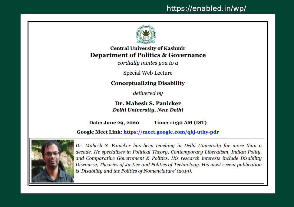 Conceptualizing Disability