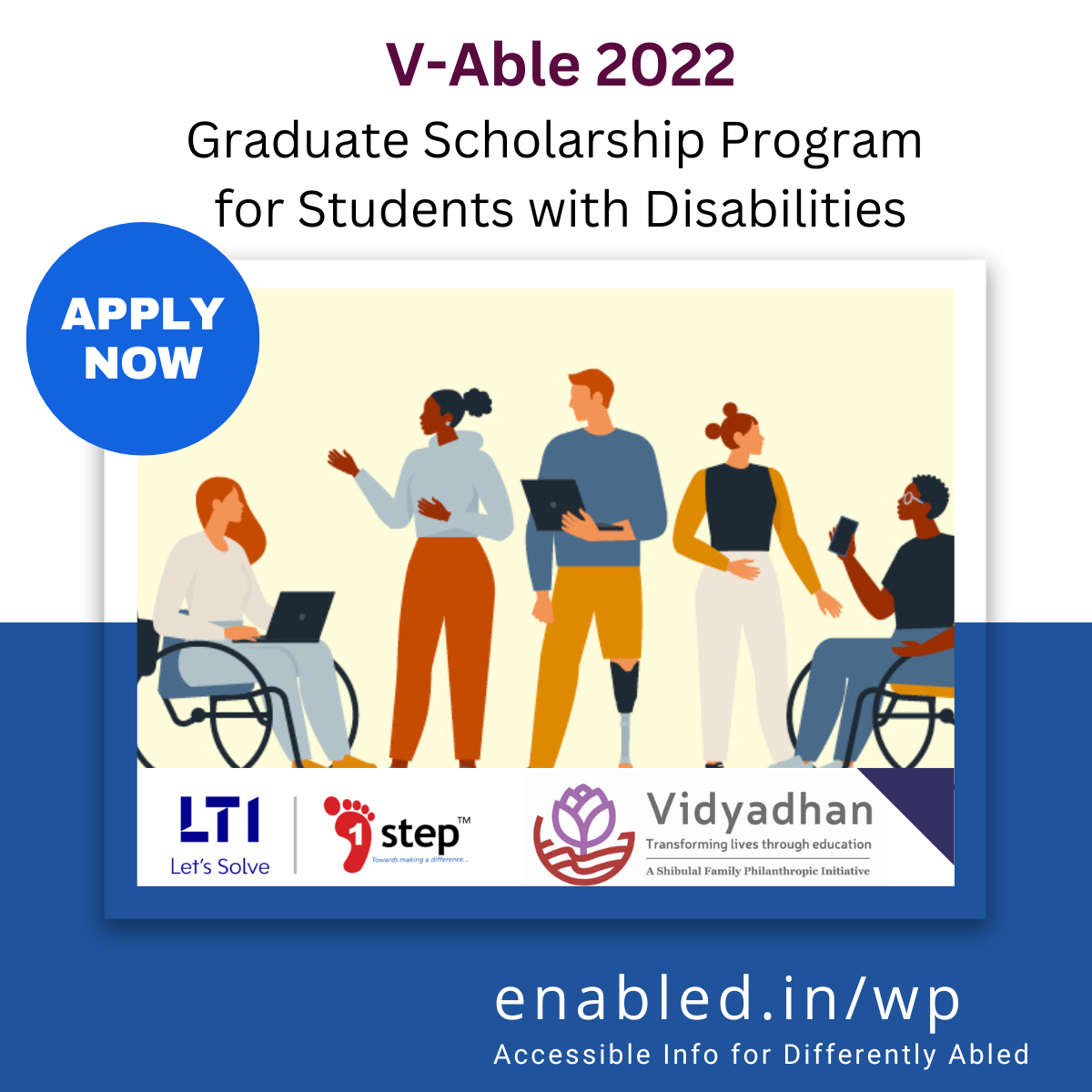 V-Able-Scholarships for Differently abled student-india